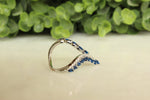 Load image into Gallery viewer, Blue Sapphire Diamond Ring In 14k Solid Gold, Birthstone Ring With Natural Diamonds, Gift for Women
