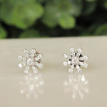 Load image into Gallery viewer, Kids Snowflake Diamond Stud Earrings, 18k Solid Gold, Natural Diamonds, Kids jewelry, Gift for toddlers, girls and kids
