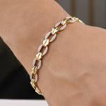 Load image into Gallery viewer, Men&#39;s Diamond Chain Link Bracelet, 14K Solid Gold, Natural Diamonds, Linked Cuban Bracelet, Geometric Jewelry, Ready To Ship, IGI Certified
