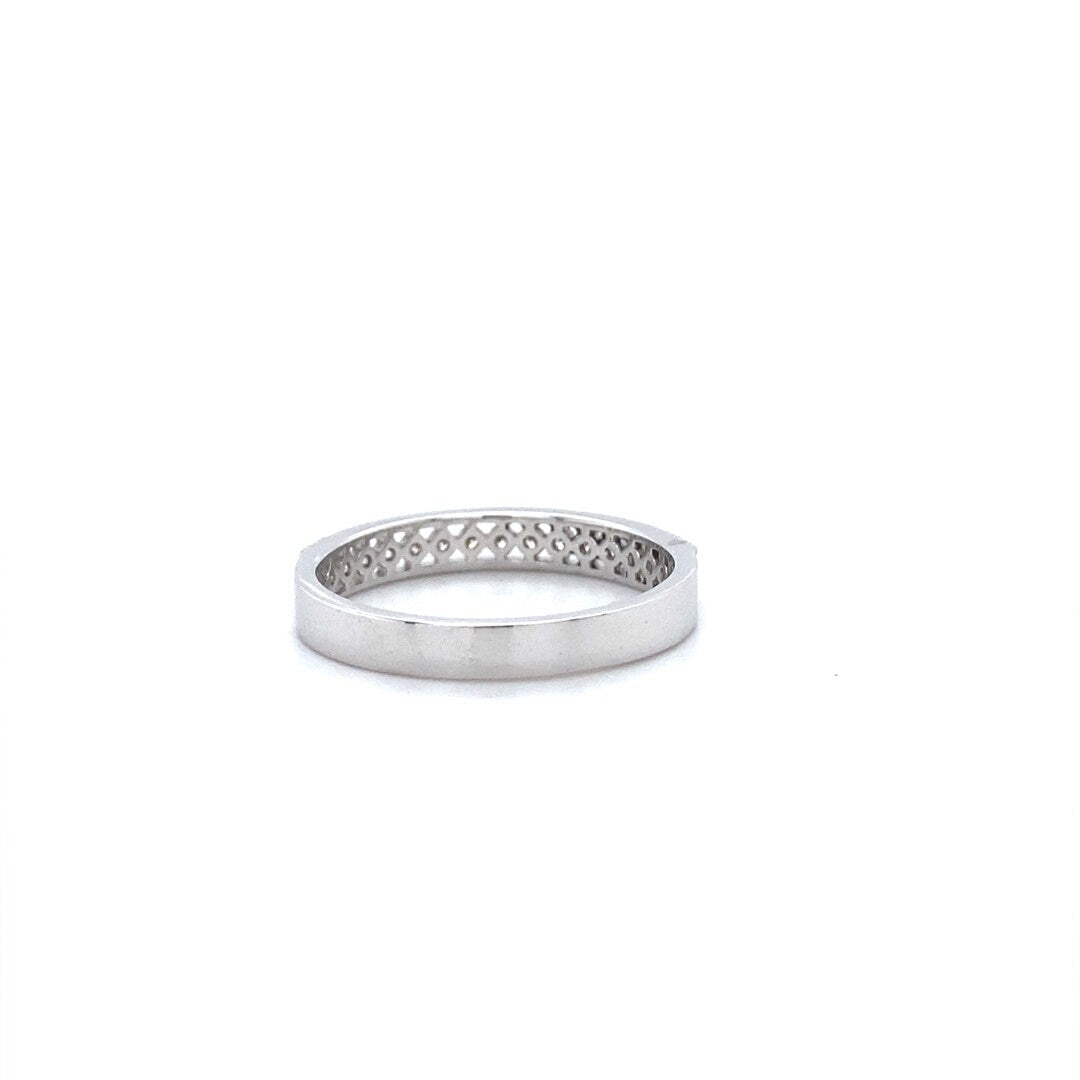 Round Diamond Band Ring, 14k Solid Gold, Supporting Diamond Band,  Natural Diamonds, Gift for her, Everyday Jewelry