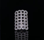 Load image into Gallery viewer, Check Design Cocktail Ring, Patterned Diamond Ring, Triple Shank Cocktail Ring, 14k Solid Gold, Natural Diamonds, Gift for her
