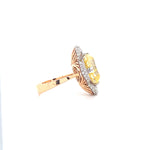 Load image into Gallery viewer, Citrine Diamond Ring In 14kt Solid Gold, Cocktail Ring With Natural Diamonds, Gift for Her
