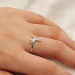 Load image into Gallery viewer, Diamond Rings, Animal Ring, Dragonfly Diamond Ring, 14k Solid Gold, Natural Diamonds, Everyday Ring, Gift for Her
