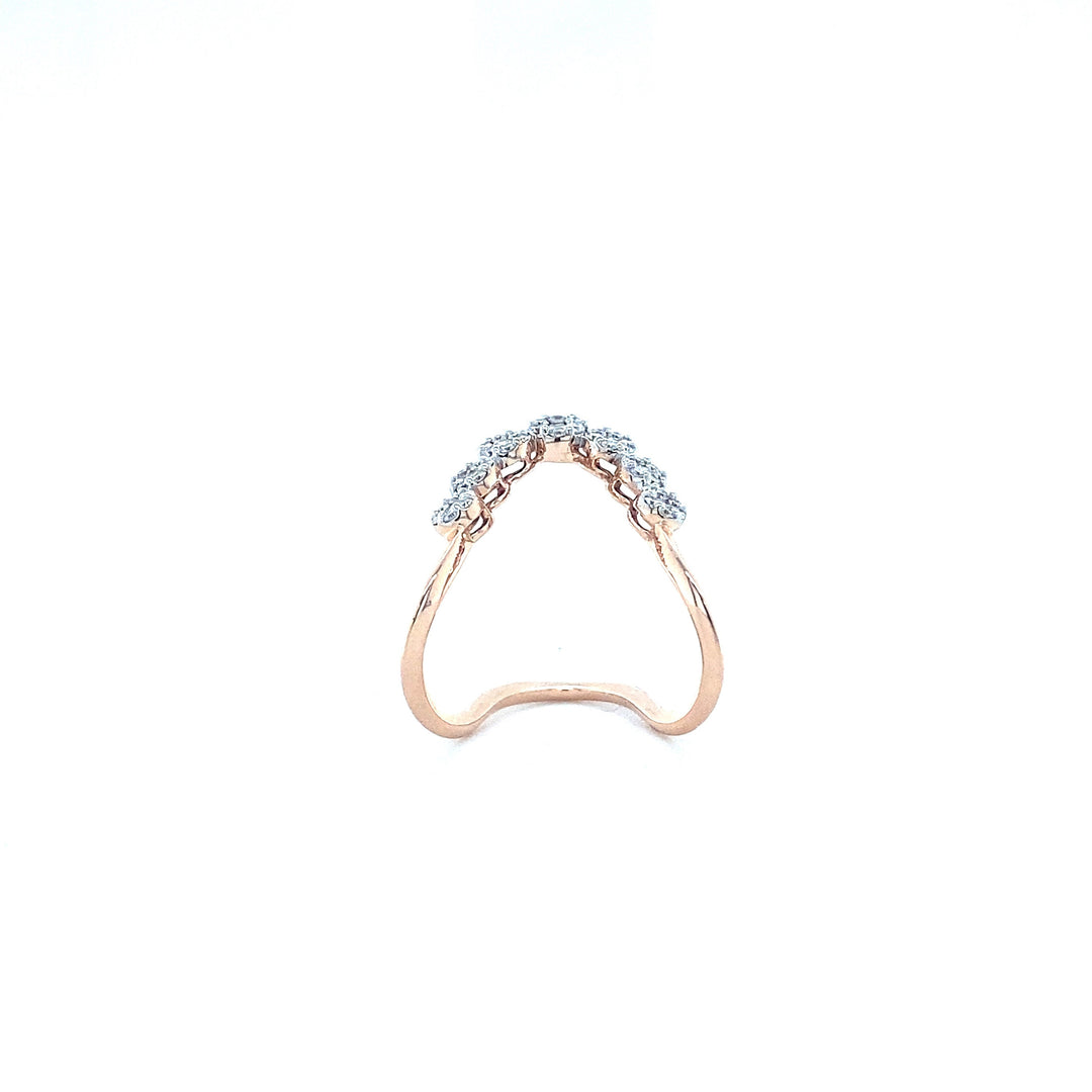 Vancki Diamond Ring, 14k Solid Gold, Natural Diamonds, Cocktail Ring, Gift for her, Unique Design