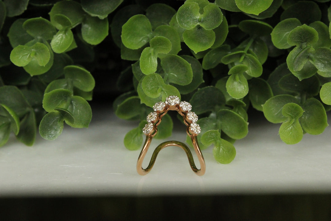 Vancki Diamond Ring, 14k Solid Gold, Natural Diamonds, Cocktail Ring, Gift for her, Unique Design