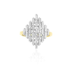 Load image into Gallery viewer, Baguette Diamond Ring, Diamond cluster setting Ring, Baguette Diamond Engagement Ring, Natural Diamonds, 14K Solid Gold, Gift for her
