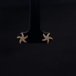 Load image into Gallery viewer, Kids Starfish Diamond Stud Earrings, 14k Solid Gold, Natural Diamonds, Kids jewelry, Gift for toddlers, girls and kids
