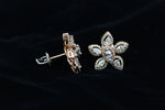 Load image into Gallery viewer, Floral Marquise &amp; Round Diamond Stud Earrings, 14k Solid Gold, Natural Diamonds, Gift for her
