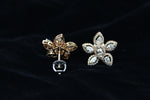 Load image into Gallery viewer, Floral Marquise &amp; Round Diamond Stud Earrings, 14k Solid Gold, Natural Diamonds, Gift for her
