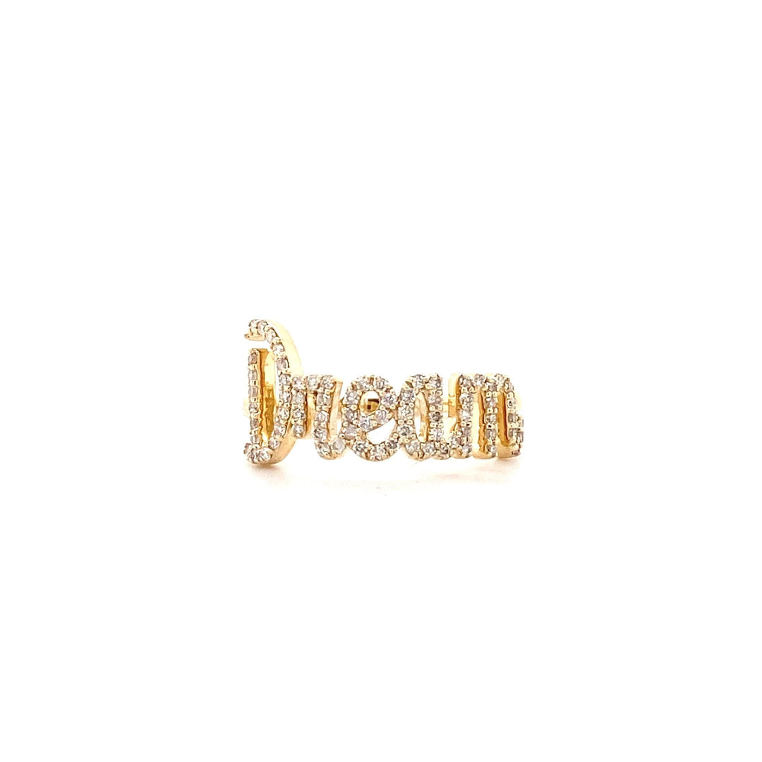 Dream Diamond Ring In 14kt Gold, Statement Ring With Natural Diamonds,  Inspirational Jewelry, Gift For Her