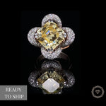 Load image into Gallery viewer, Citrine Diamond Ring In 14kt Solid Gold, Cocktail Ring With Natural Diamonds, Gift for Her
