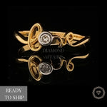 Load image into Gallery viewer, Diamond Love Ring In 14K Solid Gold, Proposal Ring With Natural Diamonds, Gift for Her

