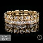 Load image into Gallery viewer, Crown Diamond Ring In 14k Solid Gold, Band Ring With Natural Diamonds, Gift for her
