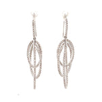 Load image into Gallery viewer, Dangle Diamond Earrings In 14k Solid Gold, Intertwined Earrings With Natural Diamonds, Gift for her
