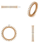 Load image into Gallery viewer, IGI Certified Lab grown Round Diamond Eternity Band: 14K  Solid Gold Stackable Ring
