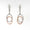 Load image into Gallery viewer, Interlocking Oval Dangle Diamond Earrings, 14k Solid Gold, Natural Diamond, Two Tone Drop Earring, Wedding Bridal Jewelry, Statement Dangler
