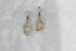 Load image into Gallery viewer, Dangle Diamond Earrings In 14k Solid Gold, Intertwined Oval Loops Earrings With Natural Diamonds, Gift For Her

