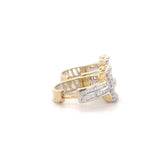 Load image into Gallery viewer, Round and Baguette Diamond Hoop Earrings In 14k Solid Gold, Natural Diamonds, Gift for her
