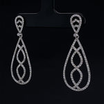 Load image into Gallery viewer, Dangle Diamond Earrings In 14k Solid Gold, Teardrop Chandelier Earrings With Natural Diamonds, Gift for her

