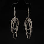 Load image into Gallery viewer, Dangle Diamond Earrings In 14k Solid Gold, Intertwined Earrings With Natural Diamonds, Gift for her
