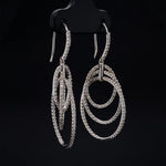 Load image into Gallery viewer, Dangle Diamond Earrings In 14k Solid Gold, Intertwined Earrings With Natural Diamonds, Gift for her
