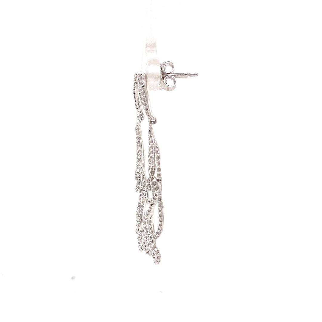 Dangle Diamond Earrings In 14k Solid Gold, Chandelier Earrings With Natural Diamonds, Ready To Ship, Women&#39;s Day Gift