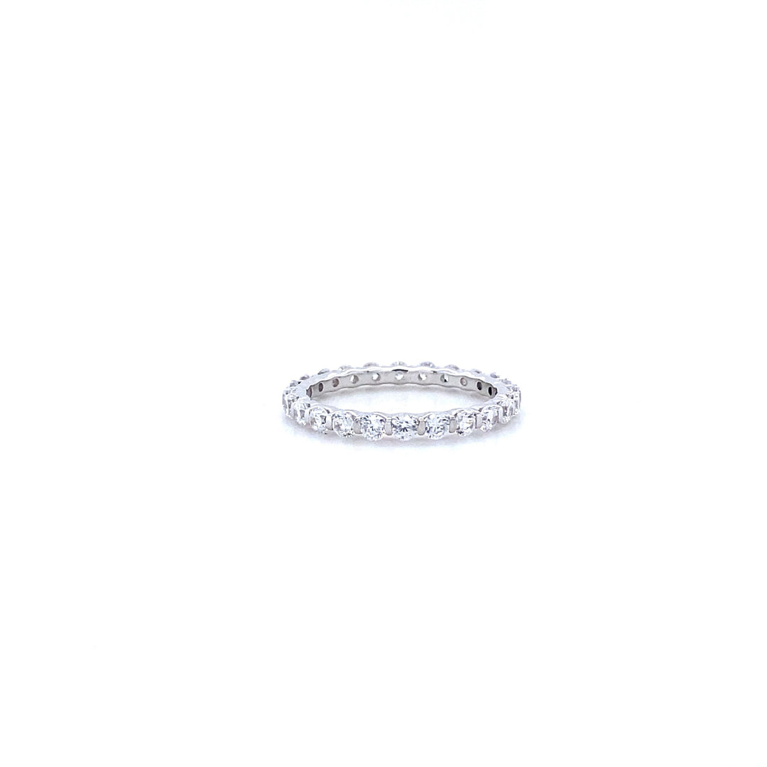Round Cut Lab Grown Diamond Eternity Band, Certified Diamonds, Solid Gold Wedding Ring, Engagement Stacking Ring, Gift for her