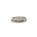 Load image into Gallery viewer, Blue Sapphires &amp; Diamonds Band Ring, 14K Solid Gold, Natural Diamonds, Gift for her
