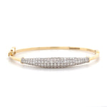 Load image into Gallery viewer, Diamond Bracelet in 14k Solid Gold, Sleek Charming Bracelet with Natural Diamonds, Gift for her
