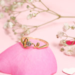 Load image into Gallery viewer, Diamond Love Ring In 14K Solid Gold, Proposal Ring With Natural Diamonds, Gift for Her
