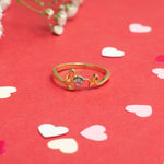 Load image into Gallery viewer, Diamond Love Ring In 14K Solid Gold, Proposal Ring With Natural Diamonds, Gift for Her
