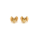 Load image into Gallery viewer, Kids Bow Diamond Stud Earrings, 14k Solid Gold With Enameling, Natural Diamonds, Kids Jewelry, Gift for toddlers, girls and kids
