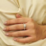 Load image into Gallery viewer, IGI Certified Round Solitaire Lab grown diamond ring: 14K Solid Gold Trillion Engagement Ring, Wedding Ring
