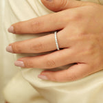 Load image into Gallery viewer, IGI Cerified Lab grown Diamond Full Eternity Ring: 14k Solid Gold Stackable Band
