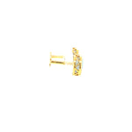 Load image into Gallery viewer, Kids Evil Eye Stud Earrings, 14k Solid Gold, MOP kids Earrings, Kids Jewelry, Gift for toddlers, girls and kids
