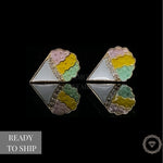 Load image into Gallery viewer, Kids Cone Ice Cream Diamond Stud Earrings, 14k Solid Gold With Enameling, Natural Diamonds, Kids jewelry, Gift for toddlers, girls and kids
