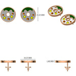 Load image into Gallery viewer, Kids Donut Diamond Stud Earrings, 14k Solid Gold With Enameling, Natural Diamonds, Kids jewelry, Gift for toddlers, girls and kids
