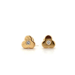 Load image into Gallery viewer, Kids Blossom Diamond Stud Earrings, 14k Solid Gold, Natural Diamonds, Kids jewelry, Gift for toddlers, girls and kids
