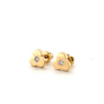 Load image into Gallery viewer, Kids Blossom Diamond Stud Earrings, 14k Solid Gold, Natural Diamonds, Kids jewelry, Gift for toddlers, girls and kids
