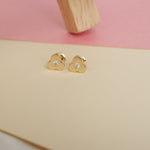 Load image into Gallery viewer, Kids Blossom Diamond Stud Earrings, 14k Solid Gold, Natural Diamonds, Kids jewelry, Gift for toddlers, girls and kids
