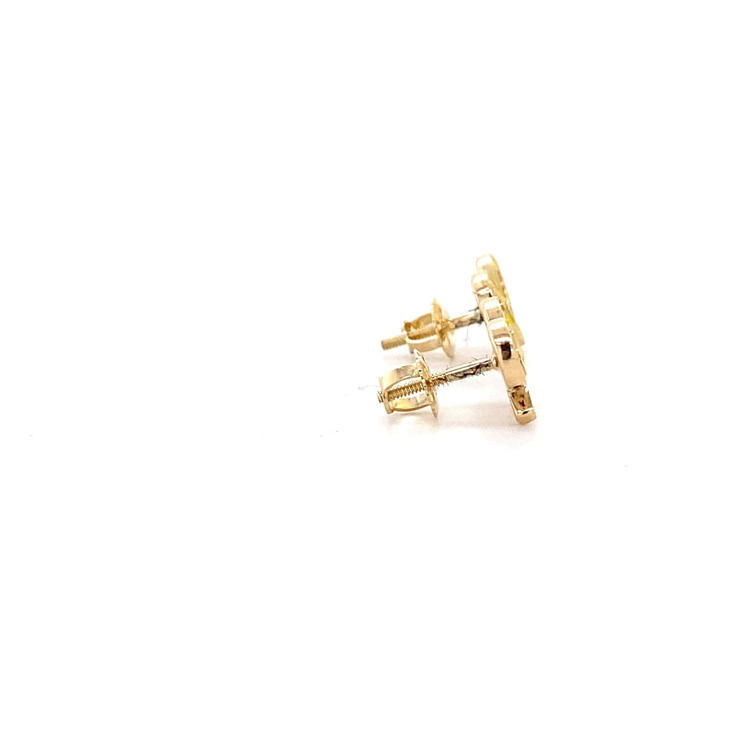Kids Bowknot Diamond Stud Earrings, 14k Solid Gold With Enameling, Natural Diamonds, Kids jewelry, Gift for toddlers/girls, Ready To Ship
