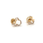 Load image into Gallery viewer, Kids Minnie Mouse Diamond Stud Earrings, 14k Solid Gold, Natural Diamonds, Kids jewelry, Gift for toddlers, girls and kids
