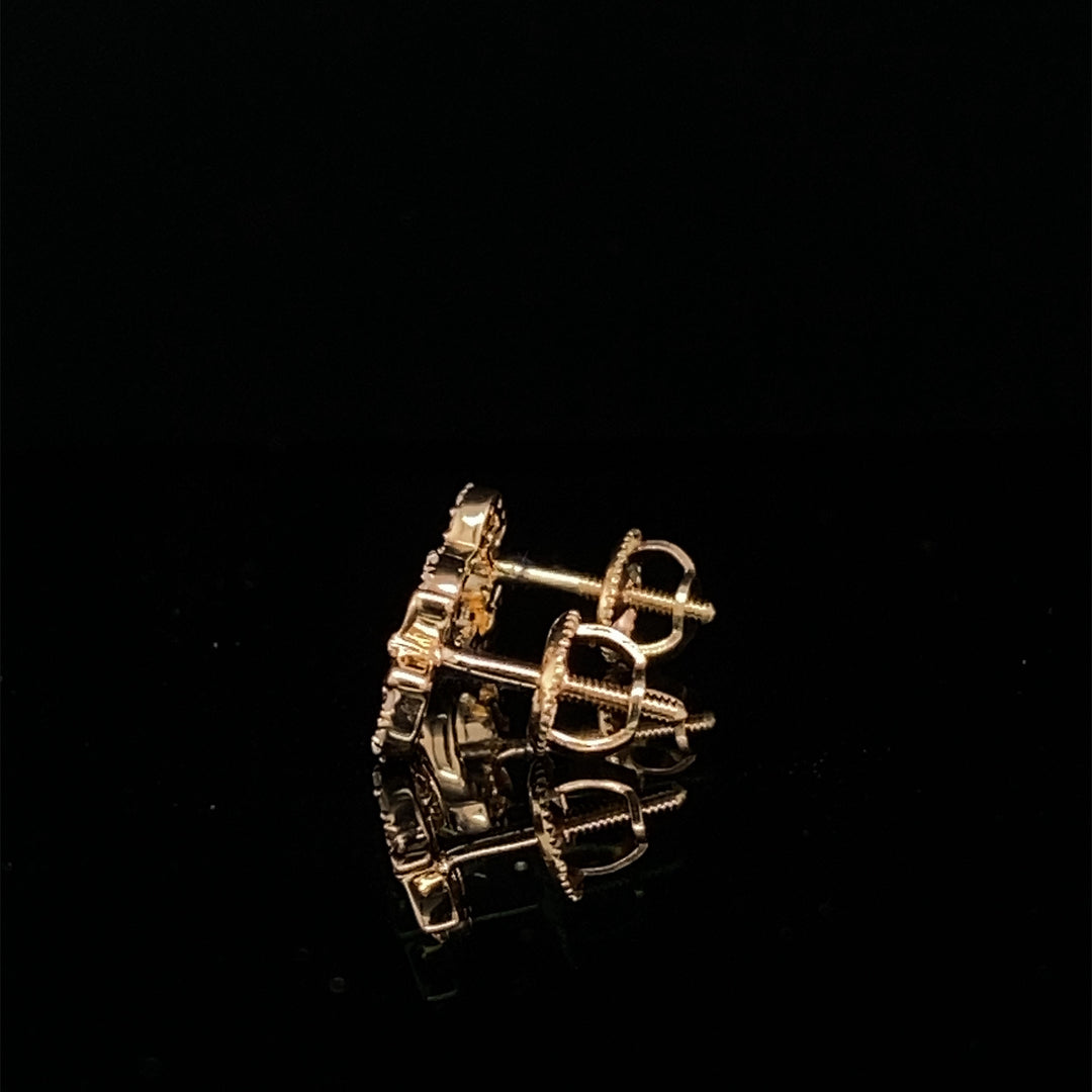 Kids Minnie Mouse Diamond Stud Earrings, 14k Solid Gold, Natural Diamonds, Kids jewelry, Gift for toddlers, girls and kids