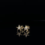 Load image into Gallery viewer, Kids Starry Diamond Stud Earrings, 14k Solid Gold, Natural Diamonds, Kids jewelry, Gift for toddlers, girls and kids
