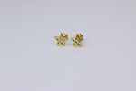 Load image into Gallery viewer, Kids Hollow Star Diamond Stud Earrings, 14k Solid Gold, Natural Diamonds, Kids jewelry, Gift for toddlers, girls and kids
