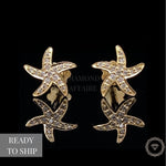 Load image into Gallery viewer, Kids Starfish Diamond Stud Earrings, 14k Solid Gold, Natural Diamonds, Kids jewelry, Gift for toddlers, girls and kids

