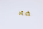 Load image into Gallery viewer, Kids Bow Diamond Stud Earrings, 14k Solid Gold, Natural Diamonds, Kids jewelry, Gift for toddlers, girls and kids

