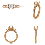 Load image into Gallery viewer, IGI Certified Round Solitaire Lab grown diamond ring: 14K Solid Gold Trillion Engagement Ring, Wedding Ring
