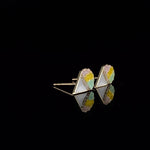 Load image into Gallery viewer, Kids Cone Ice Cream Diamond Stud Earrings, 14k Solid Gold With Enameling, Natural Diamonds, Kids jewelry, Gift for toddlers, girls and kids
