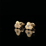 Load image into Gallery viewer, Kids Blossom Diamond Stud Earrings, 14k Solid Gold, Natural Diamonds, Kids jewelry, Gift for toddlers, girls and kids
